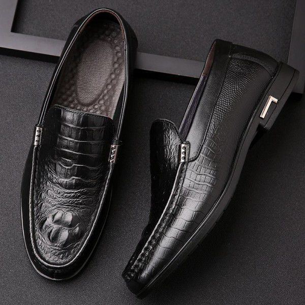  new leather men's shoes soft bottom breathable pe...
