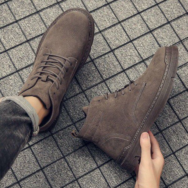  spring new round head high top Martin boots men's...