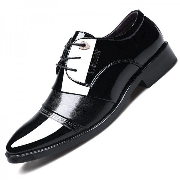 new men's business dress leather shoes men's poin...